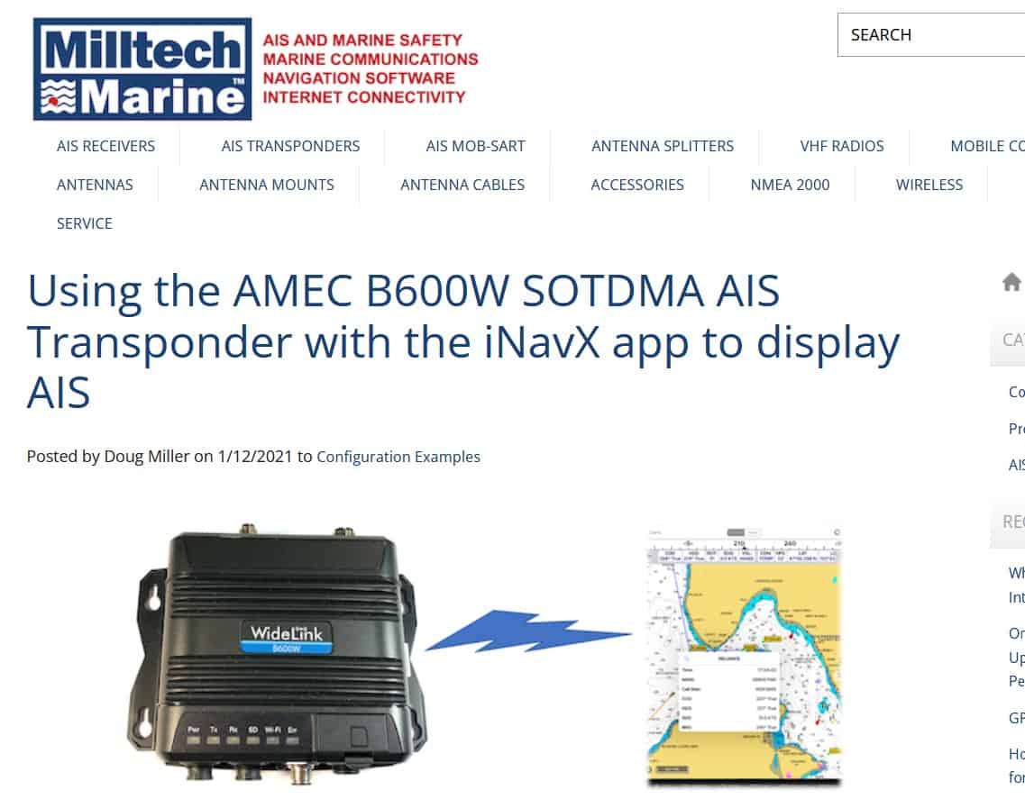 B600W REVIEWED BY MILLTECH Alltek Marine the AIS Specialists